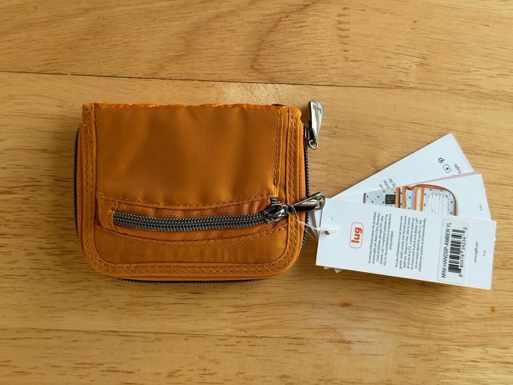 Lug Mini Handspring RFID Wallet Orange Travel Small Credit Card Money - Picture 13 of 13